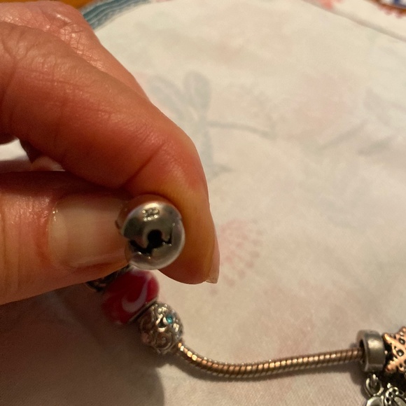 Sterling Silver bracelet with charms - Picture 11 of 11